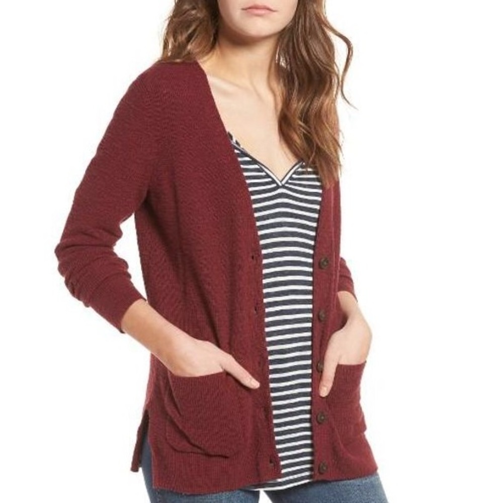 Madewell Fieldwalk Cardigan - Dusty Burgundy